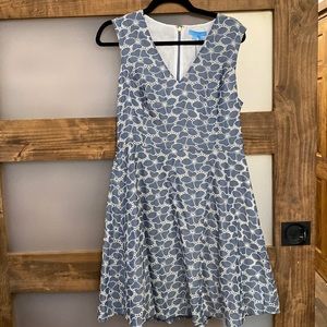 Draper James Embroidered Chambray Love Circle Dress